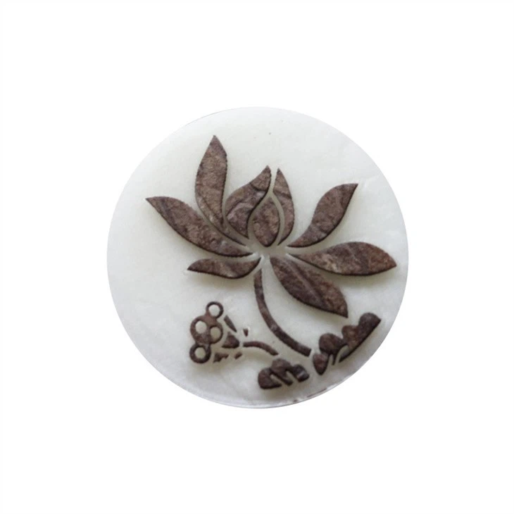 Natural Carving Lotus Fruit Sewing Button